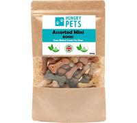 Hungry Pets Assorted Mini Bones Pouch | Dog Biscuit Treats | Crunchy Mixed Flavour Training Snacks