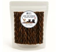 Hungry Pets Lamb Skin Braided 15cm 10 Pack - Natural Dog Treats Chews, Grain Free, Hypoallergenic