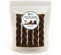 Hungry Pets Lamb Skin Braided 15cm 5 Pack - Natural Dog Treats Chews, Grain Free, Hypoallergenic