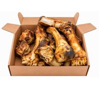 Hungry Pets Natural Dog Treat Box -7 Piece Boney Variety Box with Calf Leg Bones, Beef Ribs, Knee Caps & Pork Bone - Long Lasting Natural Dog Chews for Medium & Large Dogs