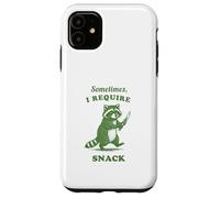 Hungry Raccoon Sometimes I Require Snack Vintage Graphic Fun Case for iPhone 11