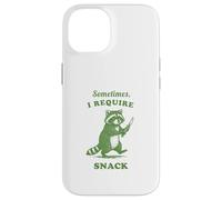 Hungry Raccoon Sometimes I Require Snack Vintage Graphic Fun Case for iPhone 14