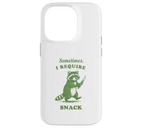 Hungry Raccoon Sometimes I Require Snack Vintage Graphic Fun Case for iPhone 14 Pro