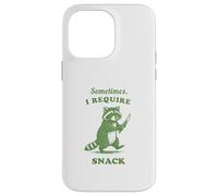 Hungry Raccoon Sometimes I Require Snack Vintage Graphic Fun Case for iPhone 14 Pro Max