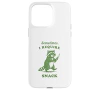 Hungry Raccoon Sometimes I Require Snack Vintage Graphic Fun Case for iPhone 15 Pro Max