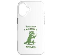 Hungry Raccoon Sometimes I Require Snack Vintage Graphic Fun Case for iPhone 16