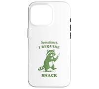 Hungry Raccoon Sometimes I Require Snack Vintage Graphic Fun Case for iPhone 16 Pro