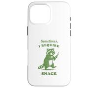Hungry Raccoon Sometimes I Require Snack Vintage Graphic Fun Case for iPhone 16 Pro Max