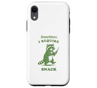 Hungry Raccoon Sometimes I Require Snack Vintage Graphic Fun Case for iPhone XR