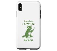 Hungry Raccoon Sometimes I Require Snack Vintage Graphic Fun Case for iPhone XS Max