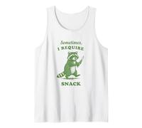 Hungry Raccoon Sometimes I Require Snack Vintage Graphic Fun Tank Top