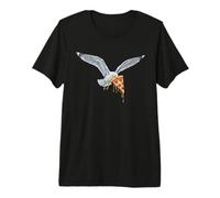 Hungry Seagull Stealing Pizza At Beach Humor Premium T-Shirt
