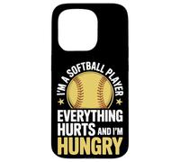Hungry Softball Player Everything Hurts Daily Grind Case for iPhone 15 Pro