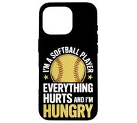 Hungry Softball Player Everything Hurts Daily Grind Case for iPhone 16 Pro