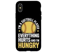 Hungry Softball Player Everything Hurts Daily Grind Case for iPhone X/XS