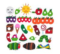 Hungry Toy Hungry Performance Props Felt English Picture Books Interactive Teaching Aids Very Hungry Activity Toy Very Hungry Caterpillar Felt Board Set Montessori Preschool (A-without Board)