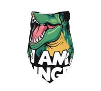 Hungry Tyrannosaurus Print Dog Bandana 1 Pack Premium Triangle Scarf Washable Birthday Pet Accessories for Neutral Large Dogs