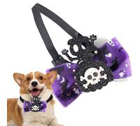 HunicandIU Cat Collar with Ghost Pattern, Cat Collar for Small Dogs, Non-Slip Cat Collar, Soft and Comfortable, Dog Harness for Halloween Parties, Christmas Parties, Fancy Dress