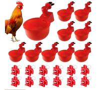 HunicandIU Chicken Cups for Water, 5-Piece Automatic Chicken Drinker Set for Poultry, Water Dispenser for Chickens, Ducks, Turkey and Rabbits, Poultry Water Dispenser Kit