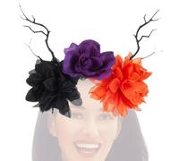 HunicandIU Halloween Headbands, Halloween Headband for Adults, Unique Day of the Dead Headpiece, Hair Accessories, Fits All Halloween Theme Cosplay Party Decorations