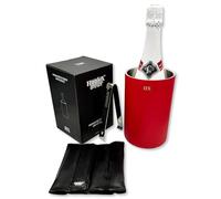Huniox® Chill Out Wine Cooler - Wine Gifts - Wine Cooler Sleeve - Wine Cooler Bag - Wine Accessories - Drink Cooler - Sommelier Gifts - Ice Bucket for Wine - Champagne Cooler - Drinks Chiller (Red)