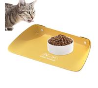 HUNJHYC Cat Food Mat | Kitten Feeding Placemat - Non-Slip Splashproof Food Placemat for Dogs and Cats Feeding, Multi-Pet Households