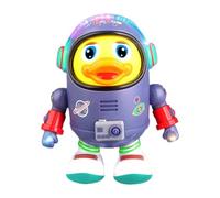 HUNJHYC Dancing Duck | Cute Space Duck Singing Walking Toy | Interactive Wiggling Robot With Lights And Sounds For Kids Girls Boys Birthday Gift Home School Preschool Playtime