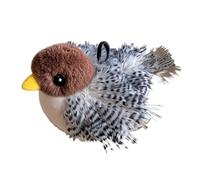 HUNJHYC Realistic Bird Cat Toy | Interactive Cat Toys | Rechargeable Flapping Bird Sparrow | Interactive Kitten Exercise Toy, Touch Activated Catnip Toys, Sandpiper Chirp Tweet For All Breeds