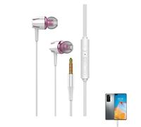 HUNJHYC Wired Earbuds | Surround Sound Noise-Reduction In-Ear Headphones | Glow-in-the-Dark Skin-Friendly Silicone Earphones For Sports Computer Phone 3.5mm Jack Devices