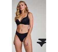Hunkemöller 2 Cotton Thongs Kim Black M