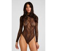 Hunkemöller All Over Lace Body Brown S/M