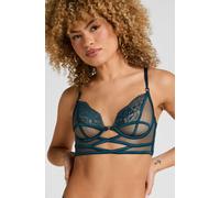 Hunkemöller Amel Non-Padded Underwired Longline Bra Blue 32DD