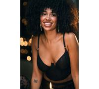 Hunkemöller Elle Non-Padded Underwired Longline Bra Black 38C