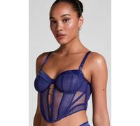 Hunkemöller Missy Non-Padded Underwired Longline Bra Blue 34B