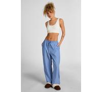 Hunkemöller Pant Woven Cotton Stripe Blue L