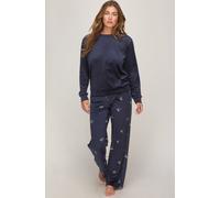 Hunkemöller Pyjama Set Velours Blue XS