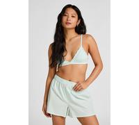 Hunkemöller Pyjama Short Seersucker Blue XL