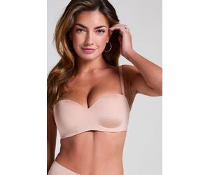 Hunkemöller Smooth Padded Underwired Strapless Push-Up Bra Beige 34D