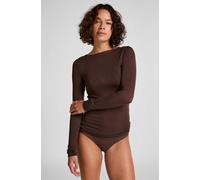 Hunkemöller super soft Boatneck shirt with Cashmere Brown L