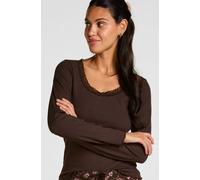 Hunkemöller Top Jersey Lace Brown XL