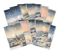 Hunkydory - Adorable Scorable Designer Card Packs Contains 12 Sheets (Moonlit Winter)