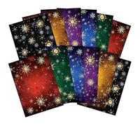 Hunkydory - Adorable Scorable Designer Card Packs Contains 12 Sheets (Shimmering Snowflakes)