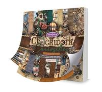 Hunkydory - Clockwork Curiosities 8" x 8" Decorative Paper Pad - 48 Double-Sided Papers