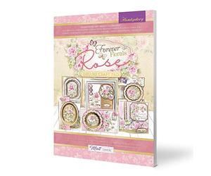 Hunkydory Crafts - Deluxe A4 Craft Pad - Forever Florals Rose - 74 Elements