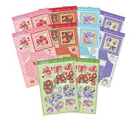 Hunkydory Crafts Fantastic Florals Shadow Box Frame Cards, Gold, White