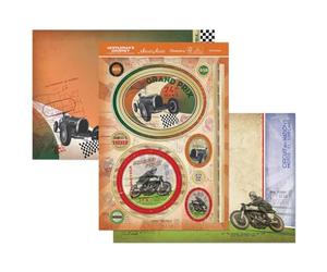 Hunkydory Crafts Gentleman's Journey A4 Topper Set Pole Position, Acrylic, Multicolour, 20.82x29.97x0.17 cm