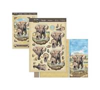 Hunkydory Crafts Into The Wild Deco-Large Set- Unforgettable Day WILDDEC910, blue