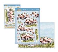 Hunkydory Crafts Meadow Farm Deco-Large - 4 Little Piggies