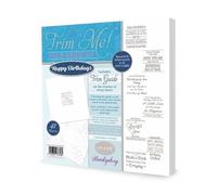 Hunkydory Crafts - Trim Me! Foiled Insert Pad - Happy Birthdays - Silver