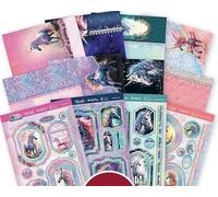 Hunkydory Crafts Unicorn Dreams Luxury Topper Collection: 24 A4 Cardstock Sheets (Pink, Blue, Purple, Peach) - Die-Cut, Foiled & Printed Toppers & Cards - Card Making Supplies